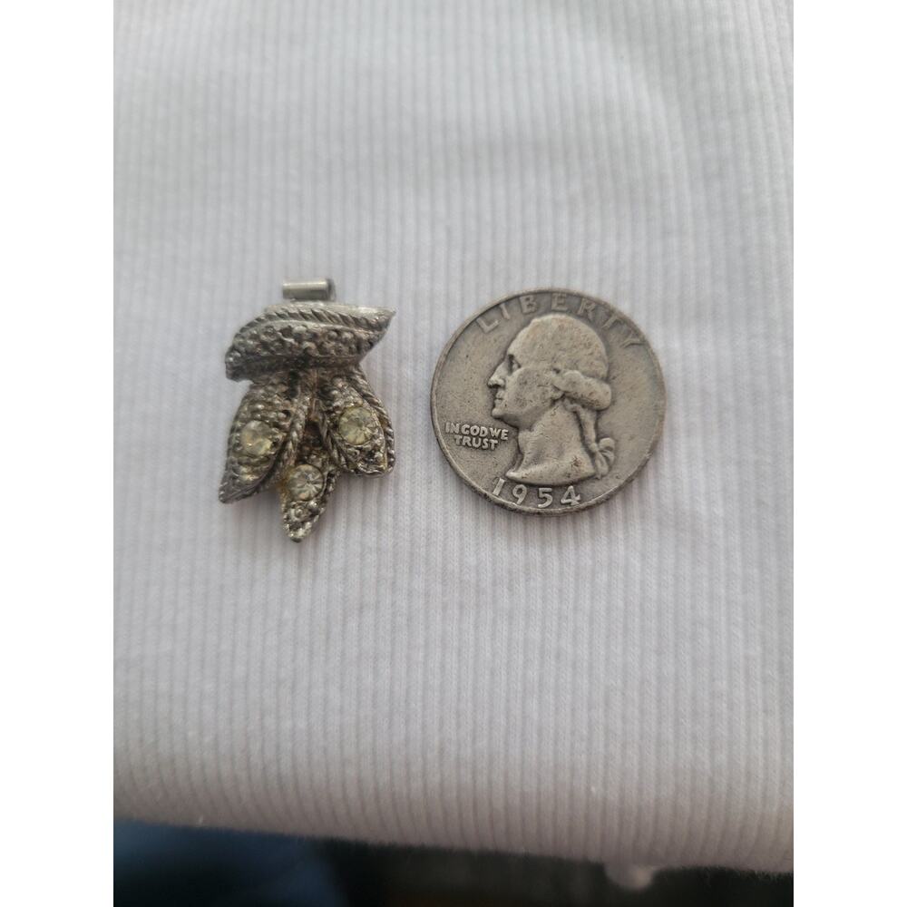 Vintage Dress Clip Silver Tone Detailed Pretty Giardnetti